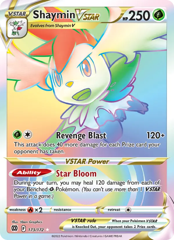 Shaymin VSTAR Pokémon card