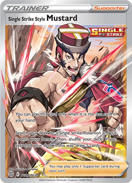 Single Strike Style Mustard Pokémon card