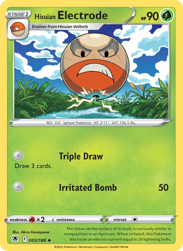 Hisuian Electrode Pokémon card