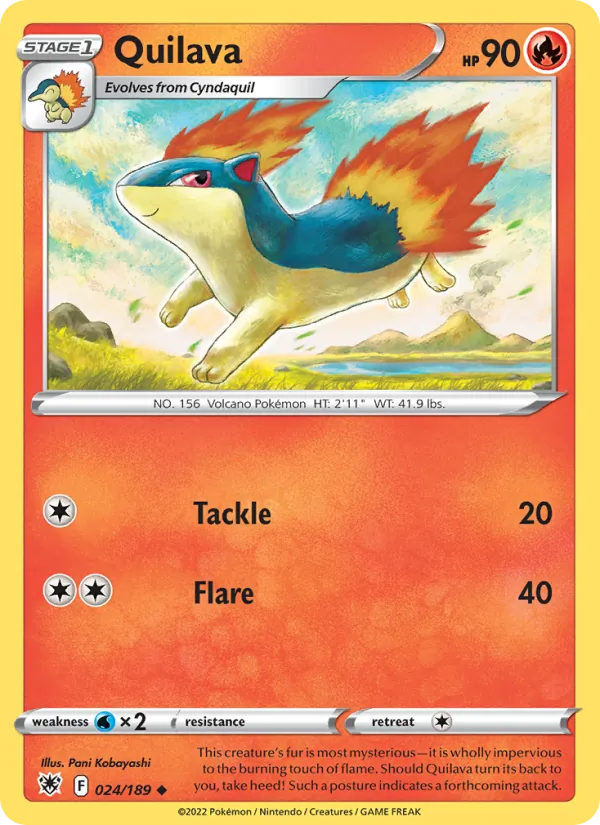 Quilava Pokémon card