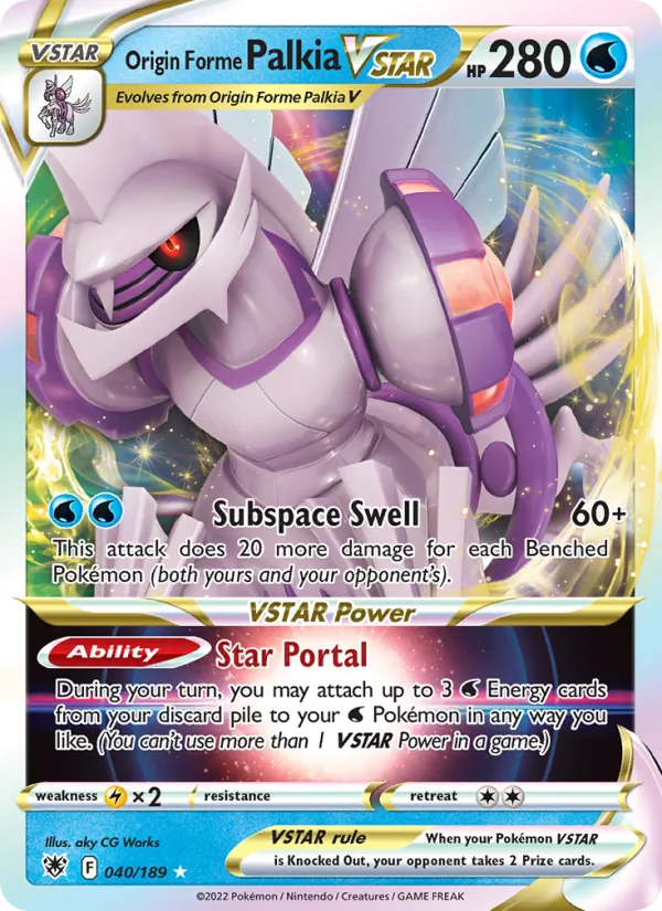 Origin Forme Palkia VSTAR Pokémon card