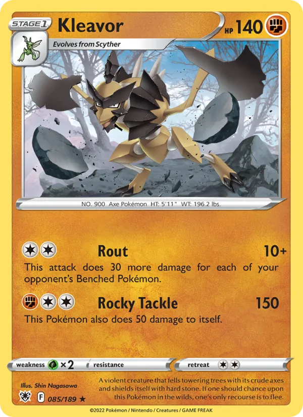 Kleavor Pokémon card