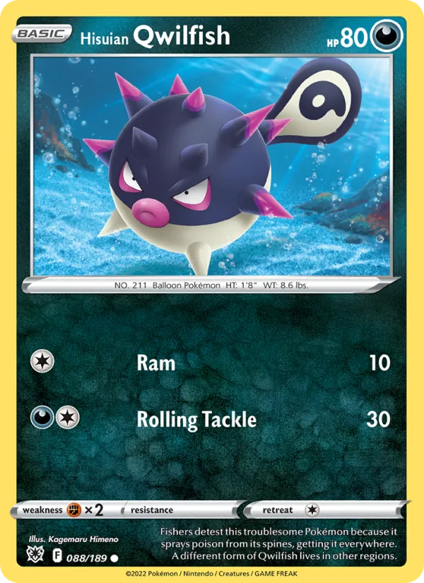 Hisuian Qwilfish Pokémon card