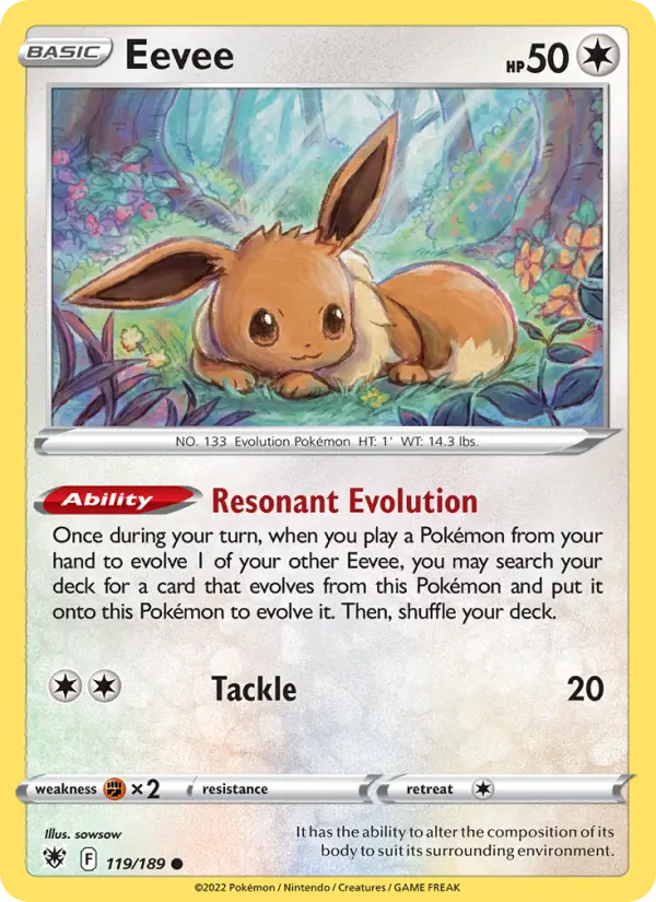 Eevee Pokémon card