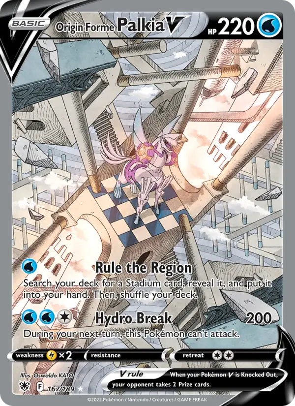 Origin Forme Palkia V Pokémon card