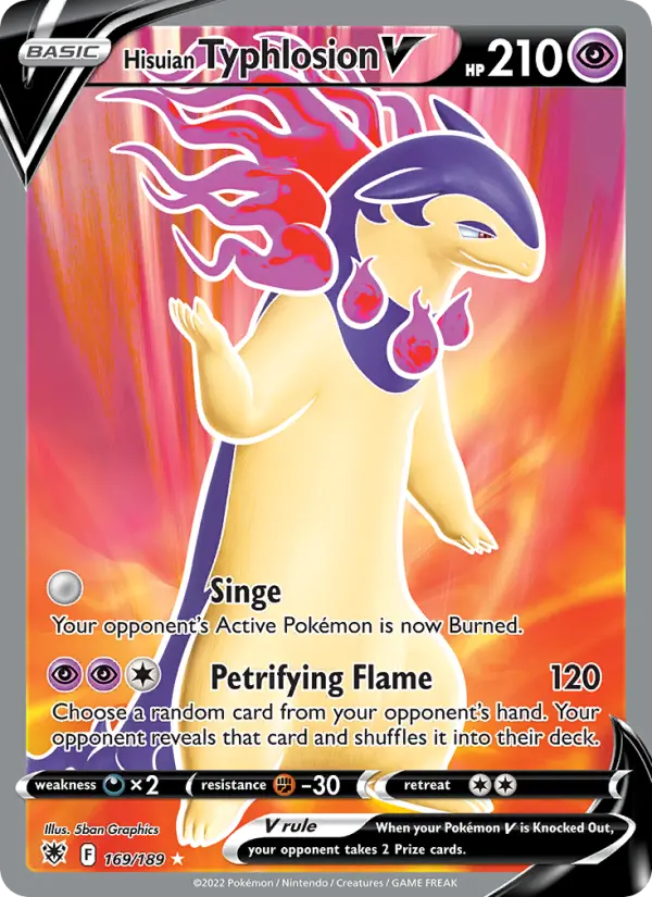 Hisuian Typhlosion V Pokémon card