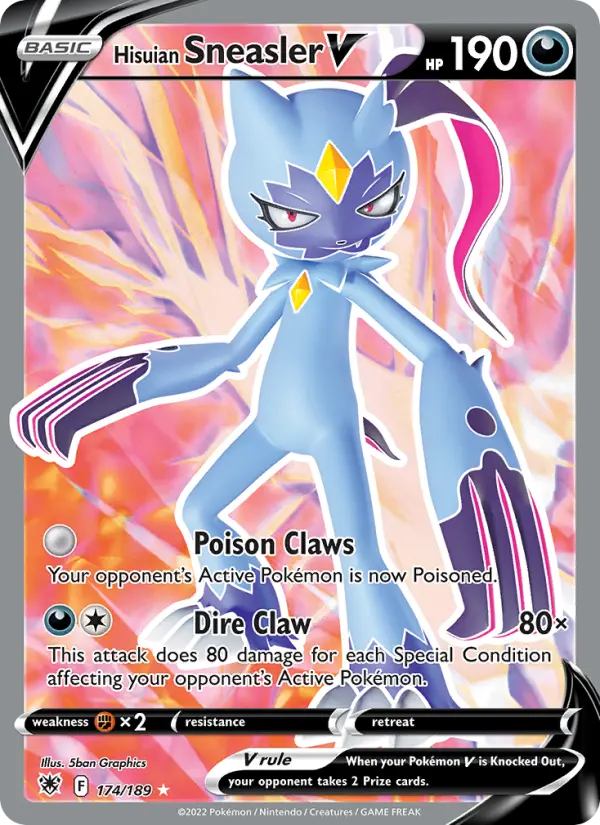 Hisuian Sneasler V Pokémon card