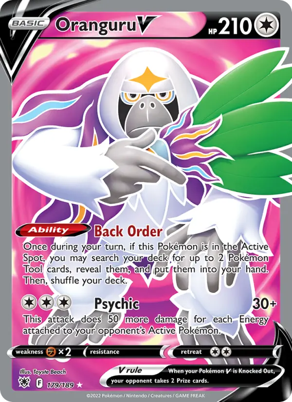 Oranguru V Pokémon card