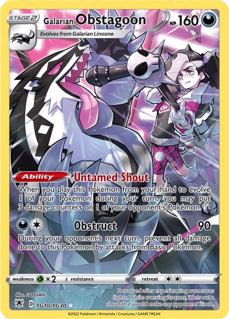 Galarian Obstagoon Pokémon card
