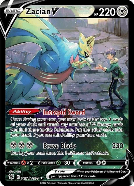 Zacian V Pokémon card