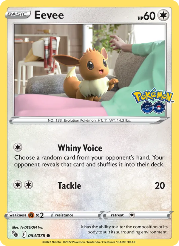 Eevee Pokémon card