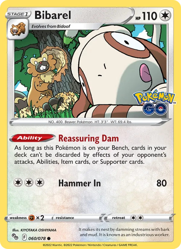 Bibarel Pokémon card