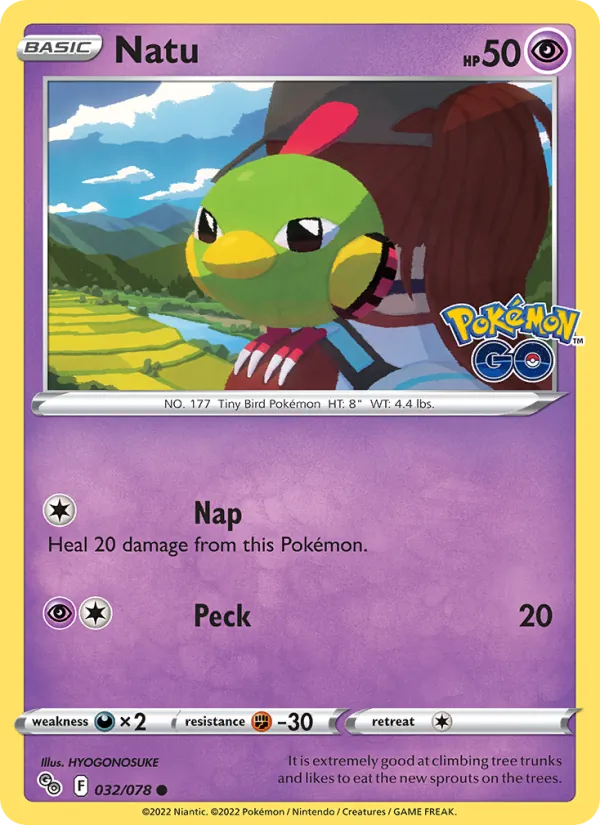 Natu Pokémon card