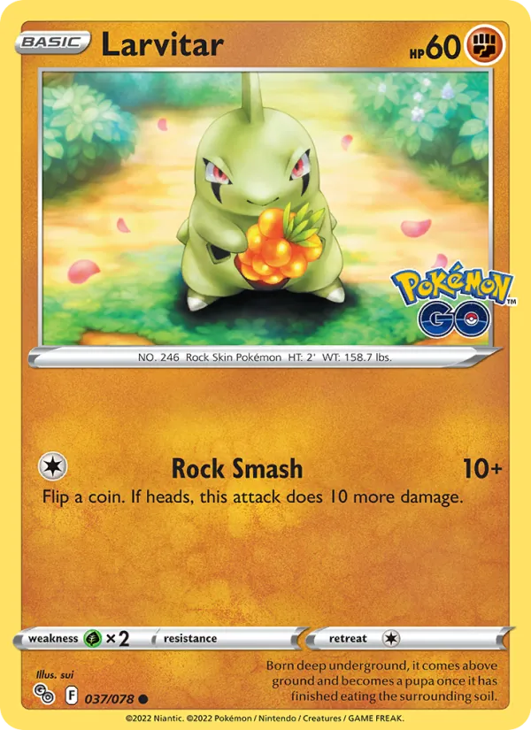 Larvitar Pokémon card