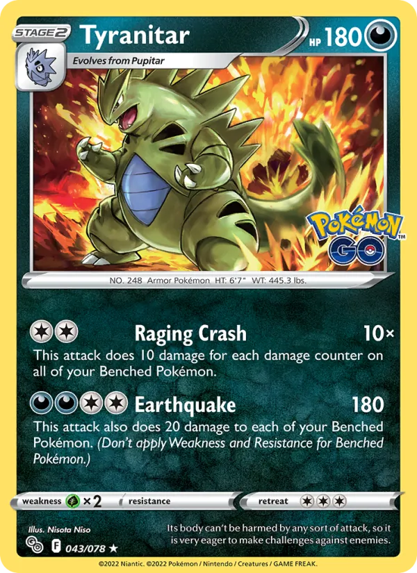 Tyranitar Pokémon card