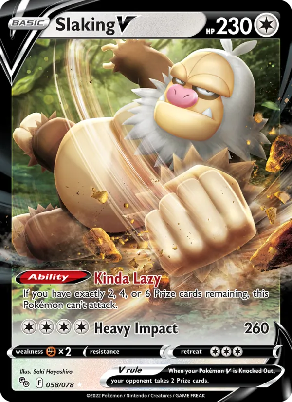 Slaking V Pokémon card