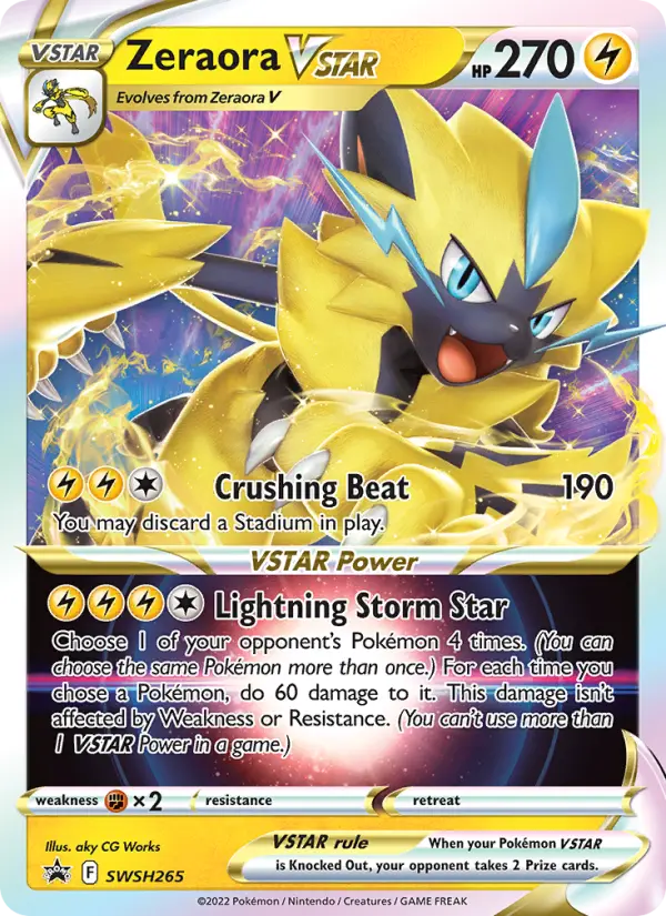 Zeraora VSTAR Pokémon card