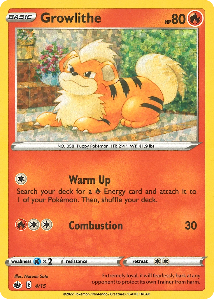 Growlithe Pokémon card