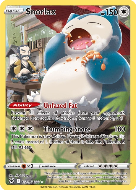 Snorlax Pokémon card