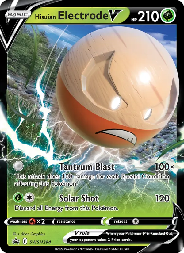 Hisuian Electrode V Pokémon card