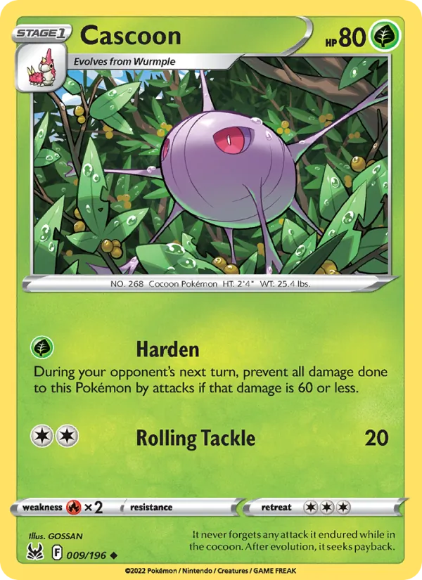 Cascoon Pokémon card