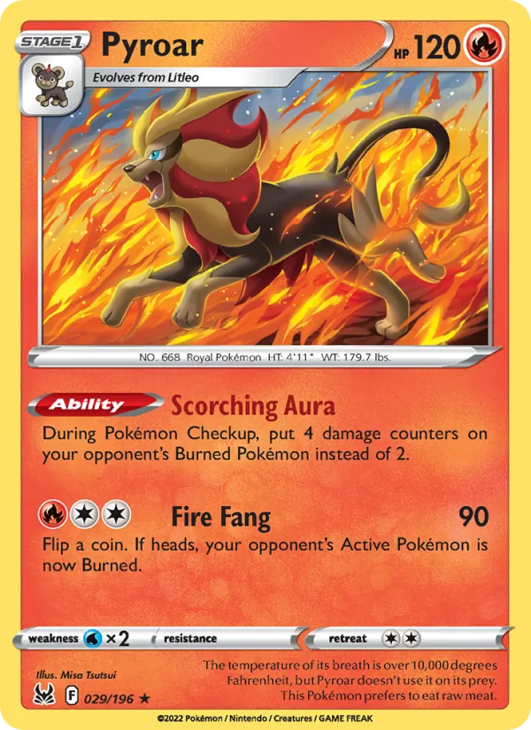 Pyroar Pokémon card