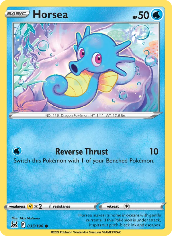 Horsea Pokémon card