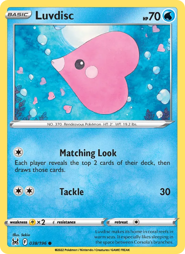 Luvdisc Pokémon card