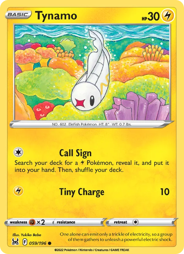 Tynamo Pokémon card
