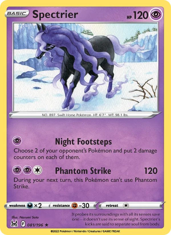 Spectrier Pokémon card