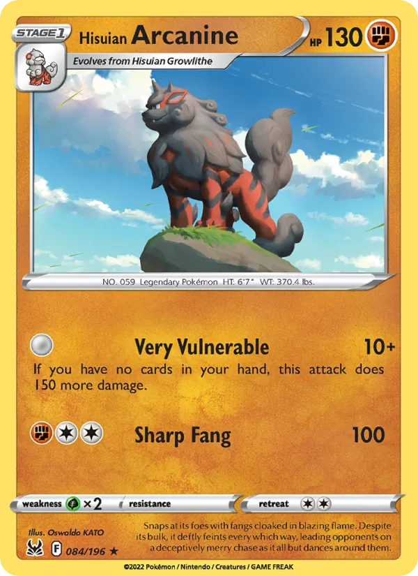 Hisuian Arcanine Pokémon card