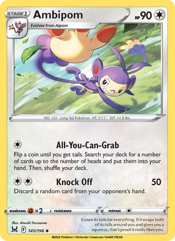 Ambipom Pokémon card