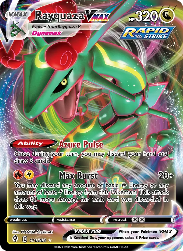 Rayquaza VMAX Pokémon card