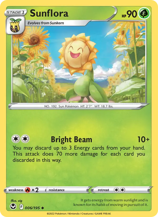 Sunflora Pokémon card