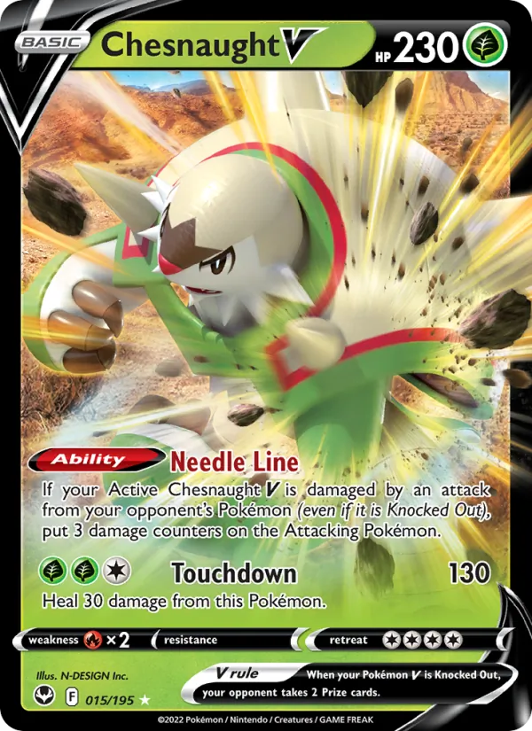 Chesnaught V Pokémon card