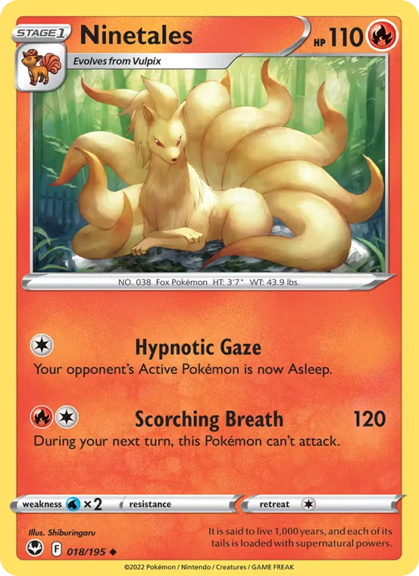 Ninetales Pokémon card