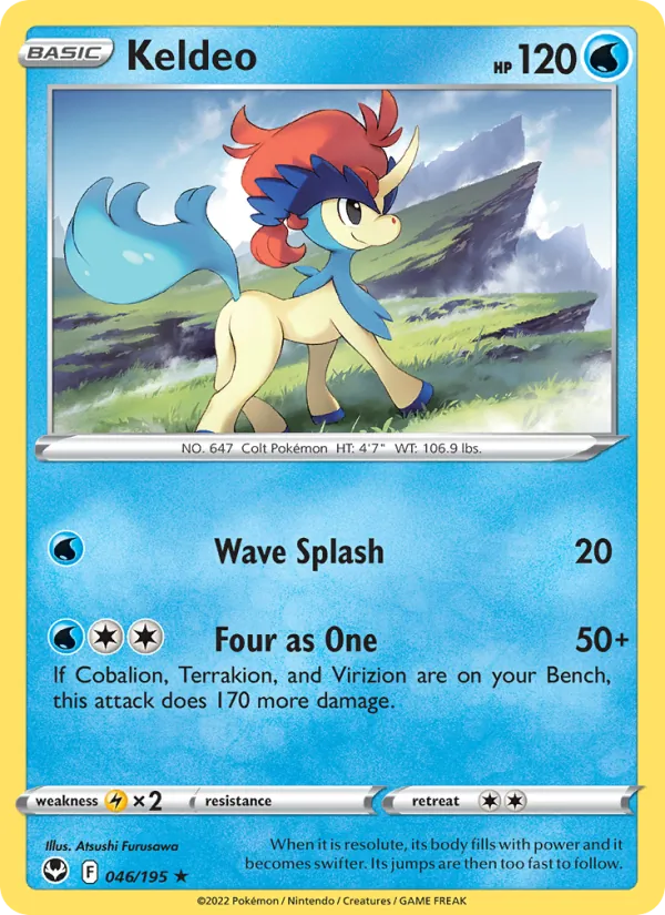 Keldeo Pokémon card
