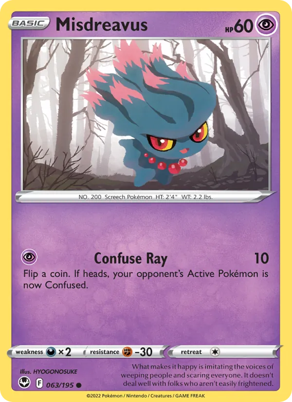 Misdreavus Pokémon card