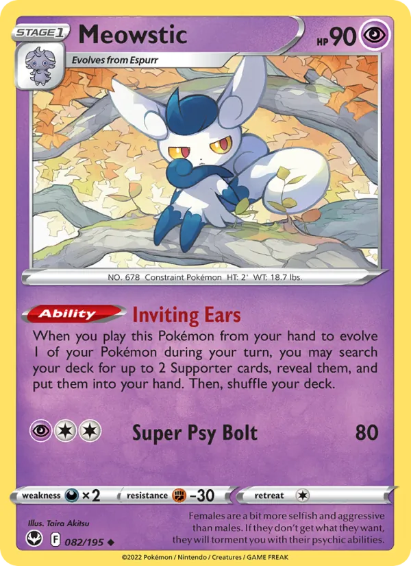 Meowstic Pokémon card