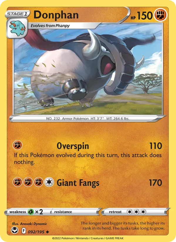 Donphan Pokémon card