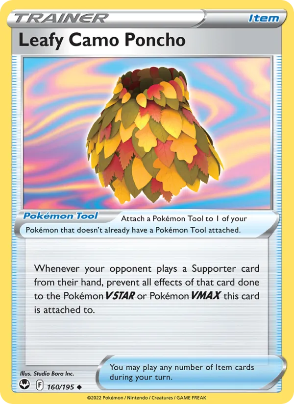 Leafy Camo Poncho card