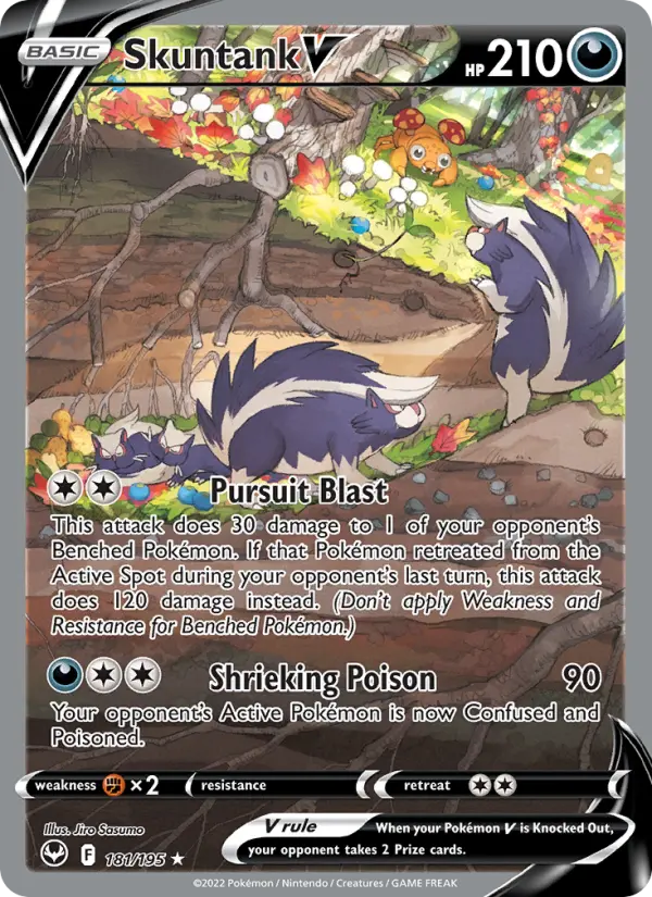 Skuntank V Pokémon card