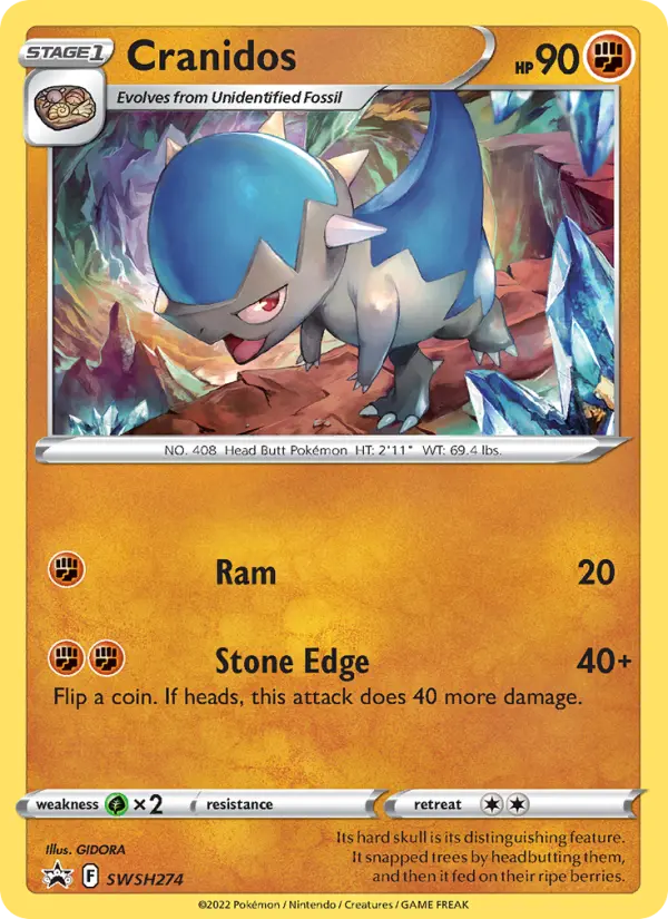 Cranidos Pokémon card