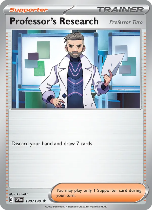 Professor's Research card