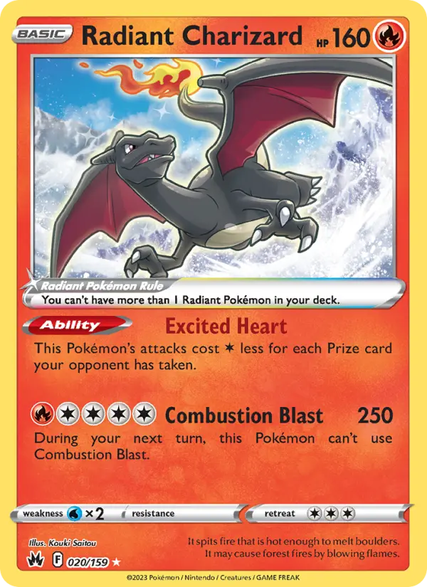 Radiant Charizard Pokémon card