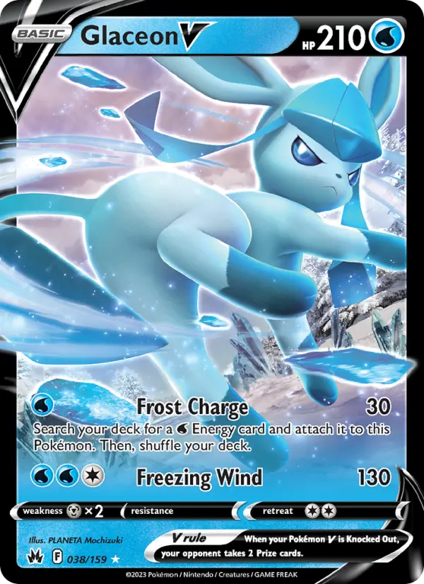 Glaceon V Pokémon card