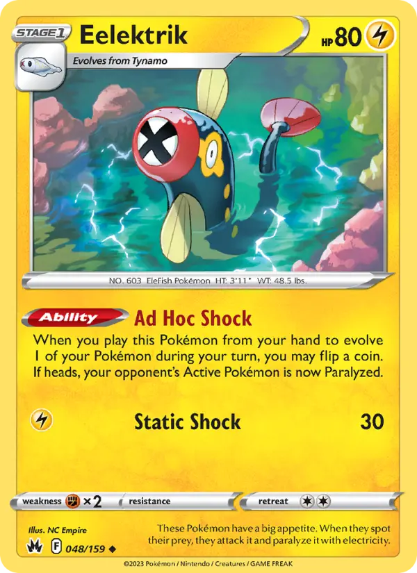 Eelektrik Pokémon card