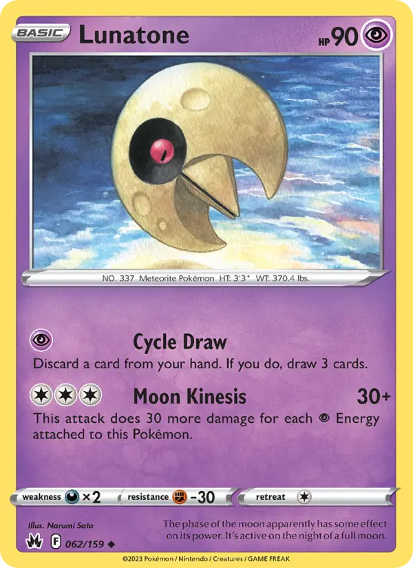 Lunatone Pokémon card