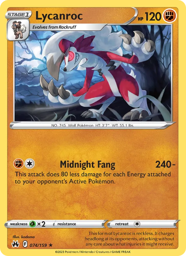 Lycanroc card
