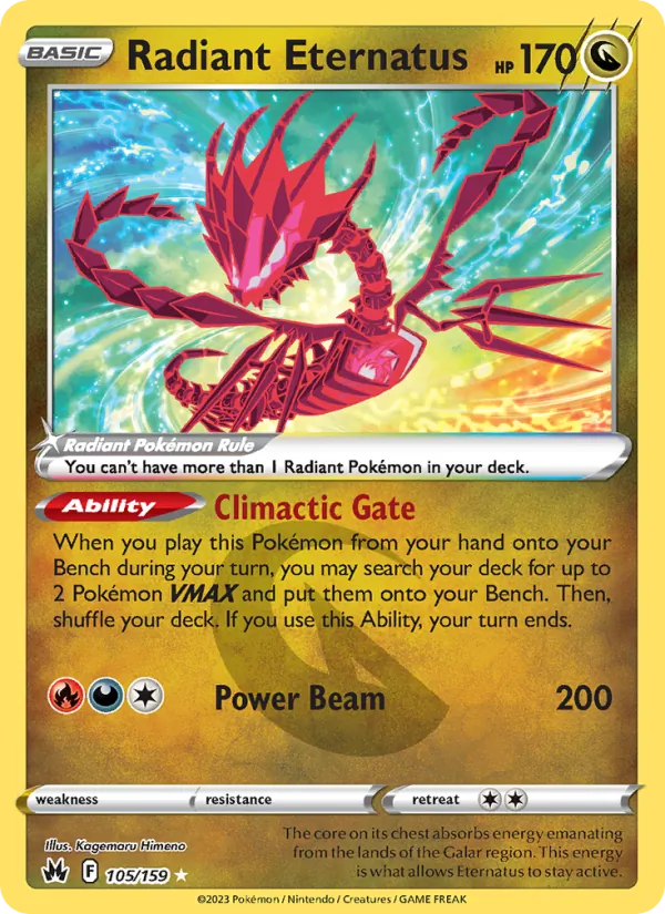 Radiant Eternatus Pokémon card